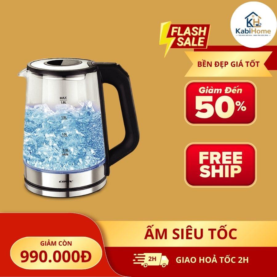 Ấm siêu tốc thủy tinh