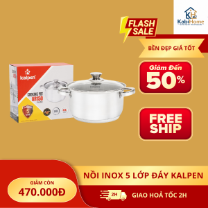 Nồi Inox 5 Lớp Đáy Kalpen AR150 Size 20cm (3.6L)